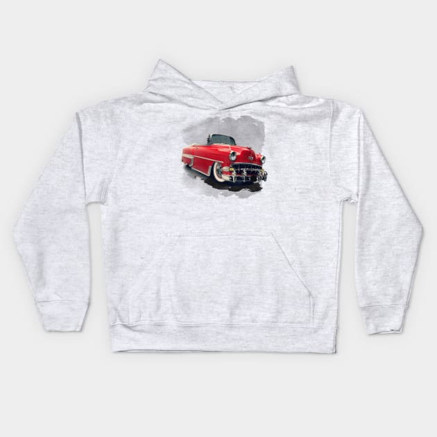 1954 Chevy Bel Air Convertible Kids Hoodie by Wilcox PhotoArt